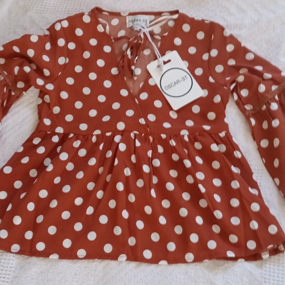🚨Oscar-St Bell sleeved Fall Boho Top NWT